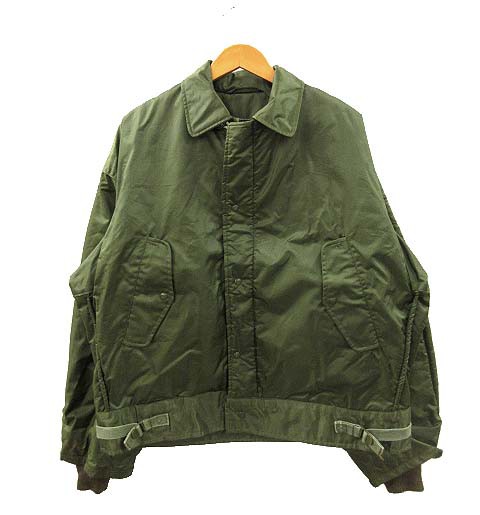 【中古】ヴィンテージ VINTAGE 60s US NAVY 米軍 A-1 デッキジャケット ナイロン ミリタリー L メンズの通販は
