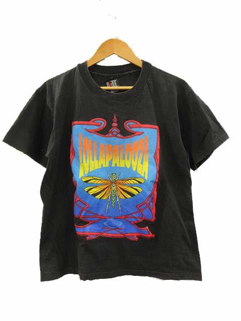 【中古】ヴィンテージ ロラパルーザ LOLLAPALOOZA 92年 プリントTシャツ GIANT USA製 両面プリント ブラック 黒 Lの通販は 21,600円