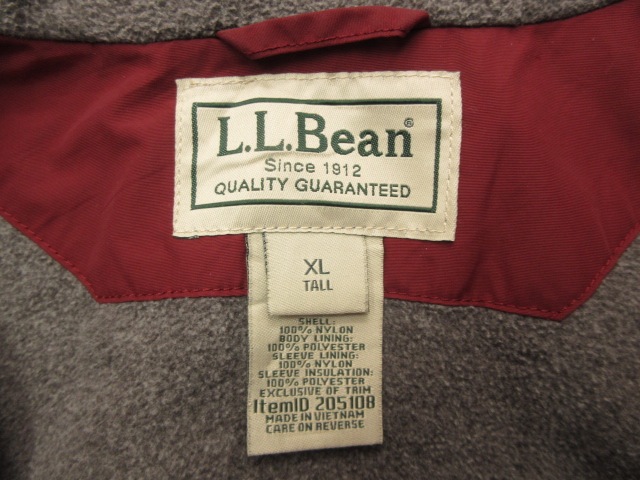 【中古】エルエルビーン L.L.BEAN  Warm-Up Jacket Fleece Lined ウォームアップ ジャケット XL ボルドー系
