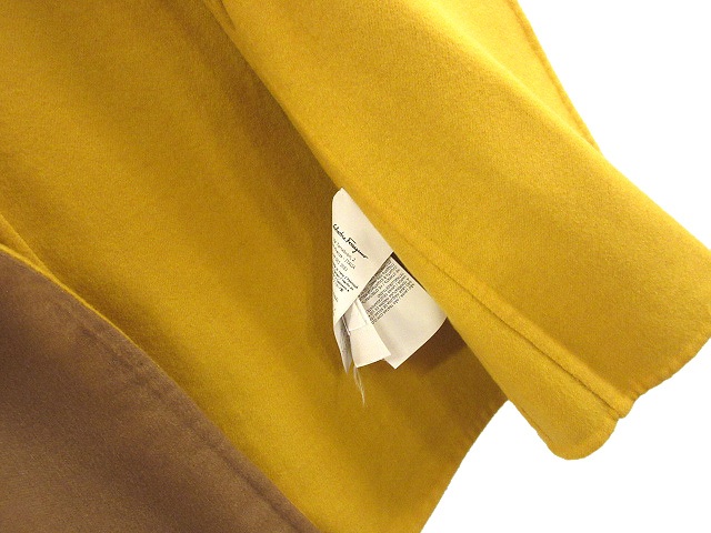 中古】サルヴァトーレフェラガモ カシミヤ ウール ダブルフェイス