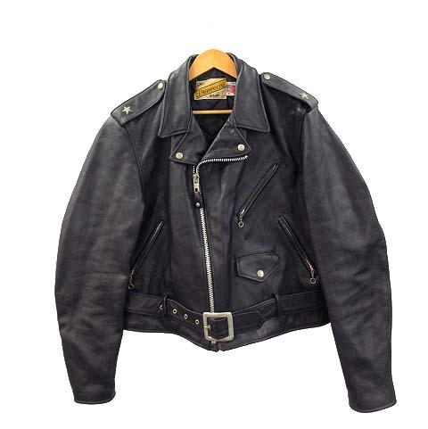 【中古】ショット SCHOTT 90s 牛タグ復刻 ワンスター レザー ダブル ライダースジャケット 46 ビッグサイズ 613の通販は 37,050円