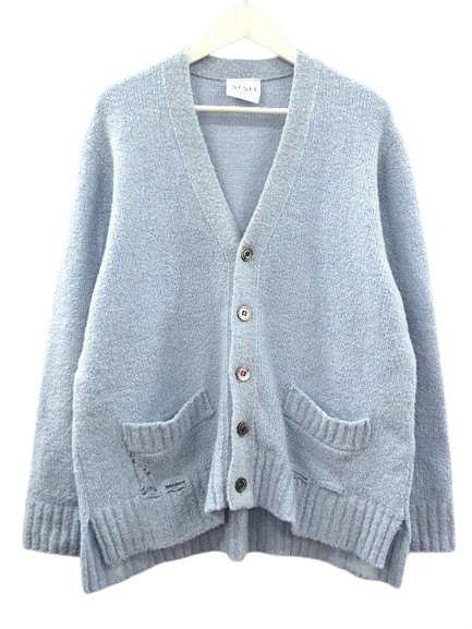 【中古】シシ sisii ダメージ ニット カーディガン DAMAGED CARDIGAN 1 ブルー CELESTE BLUE トップス 2023AWの通販は