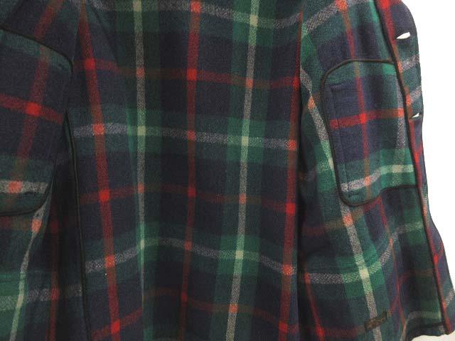 【中古】エルエルビーン L.L.BEAN 50s 筆記体 黒タグ ウール ジャケット コート チェック ヴィンテージ メンズ