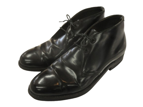 【中古】FREEMAN フリーマン チャッカブーツ SIZE 7 ブラック レザー 本革 革靴 メンズ