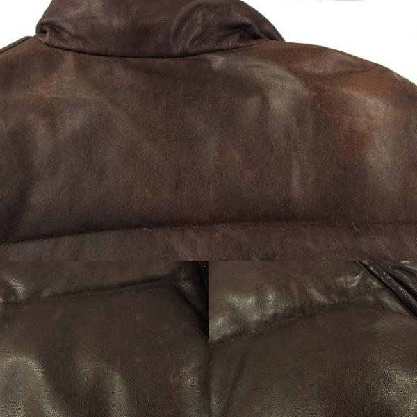 【中古】ノーコンセプトブランド Non Concept Brand ラムレザー ダウンジャケット 羊革 ブラウン L 上野商会 メンズ 中古】ノーコンセプトブランド Non Concept Brand ラムレザー ダウン