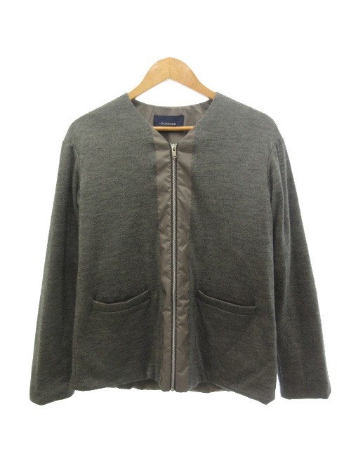 【中古】アンダーカバー UNDERCOVER パデッド ジップ カーディガン padded zip cardigan jur4905 2 グレー系