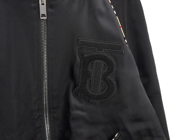 中古】バーバリー BURBERRY ボマー ジャケット 60 XXXL ブラック