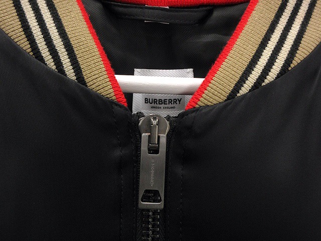 中古】バーバリー BURBERRY ボマー ジャケット 60 XXXL ブラック