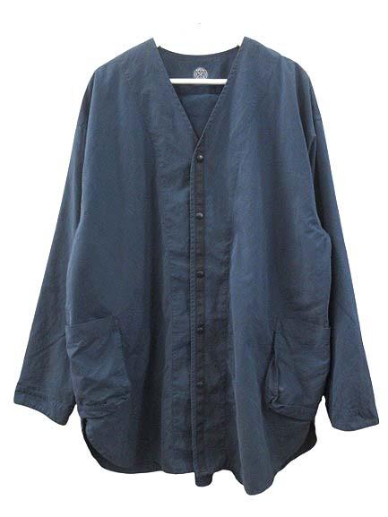 【中古】ポータークラシック Porter Classic WEATHER CARDIGAN COAT ウェザーカーディガン コート L ブルー 長袖