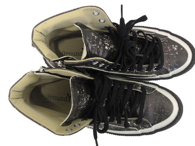 靴 GroundY 中古】ヨウジヤマモト GroundY レザー スニーカー 24.5cm LEATHER