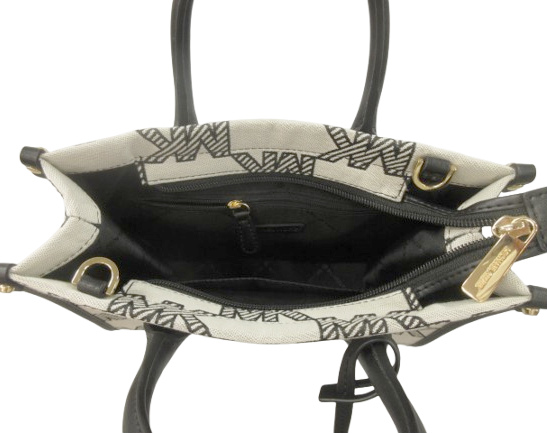 【中古】マイケルコース ミレラ スモール ロゴ トート クロスボディバッグ モノトーン 総柄 黒系 2WAY ハンドバッグ 中古】マイケルコース ミレラ スモール ロゴ トート クロスボディ