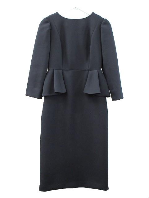 最終価格】美品セルフォード ロングスリーブペプラムタイトワンピース オケージョン 中古】セルフォード CELFORD ロングスリーブ ペプラム タイト