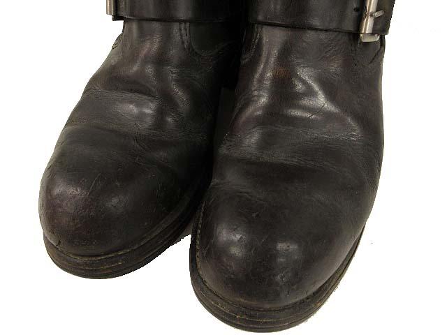 中古】チペワ CHIPPEWA 60s エンジニアブーツ 刺繍 黒タグ