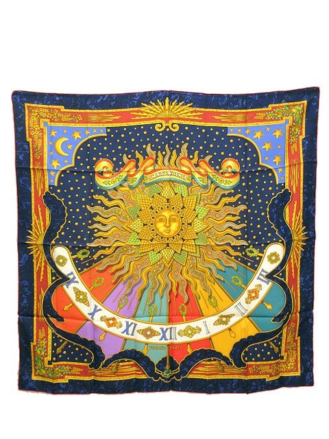 中古】エルメス HERMES スカーフ カレ90 CARPE DIEM 今日一日を
