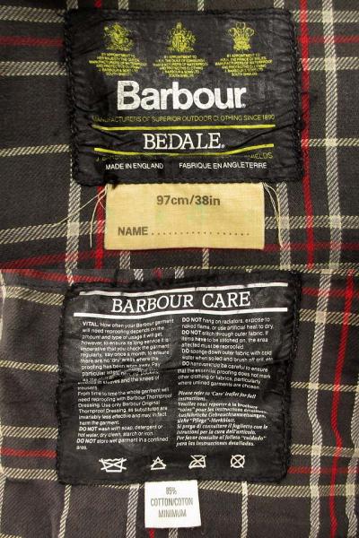 【中古】バブアー Barbour 80s 90s ビデイル BEDALE 3ワラント 4ポケット ワックスコットン ジャケット 38_3
