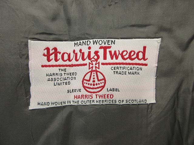 ハリスツイード HARRIS TWEED ２つボタン 2B テーラード ジャケット AB6 ヘリンボーン ツイード グレー系 HARRIS TWEED テーラード ジャケット ヘリンボーン グレー 5 秋冬