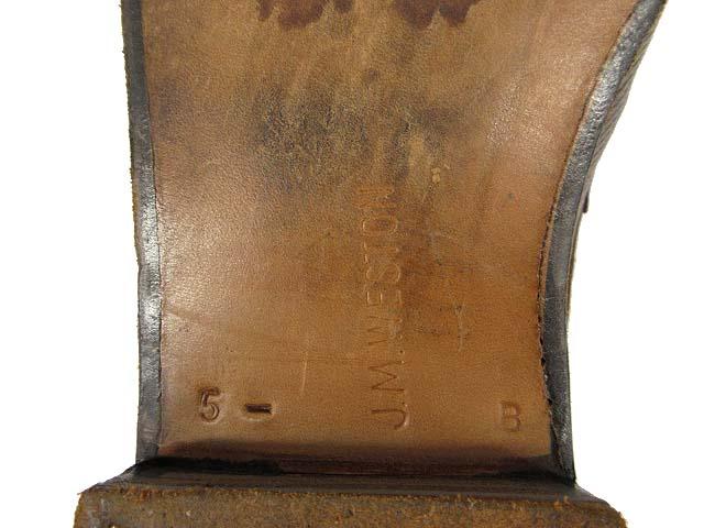 【中古】ジェーエム J.M.WESTON 初期 旧ロゴ リザード レザー ローファー ブラウン 5.5 B ヴィンテージ