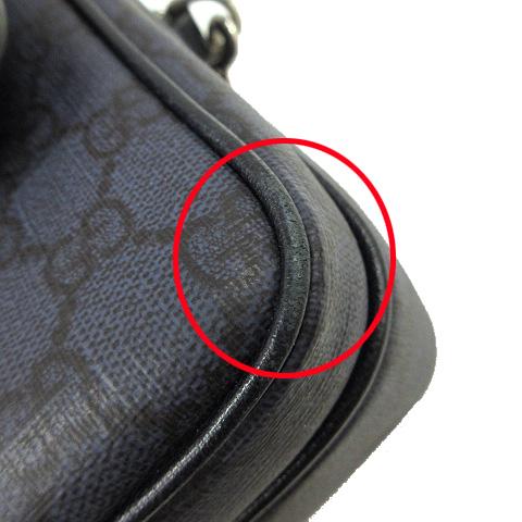 【中古】グッチ GUCCI オフィディア スモール クロスボディバッグ 青味＆まっ黒い青味 GGスプリーム 802170