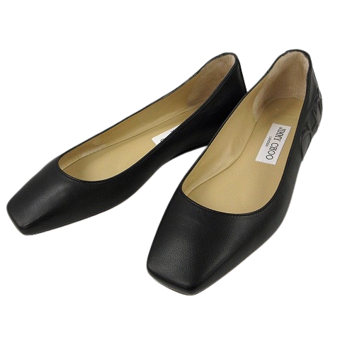 中古】ジミーチュウ JIMMY CHOO LENI FLAT 36 黒 フラット シューズ  
