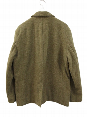 【中古】エルエルビーン L.L.BEAN テーラードジャケット プリマロフト ヘリンボーン ウール チンストラップ 38