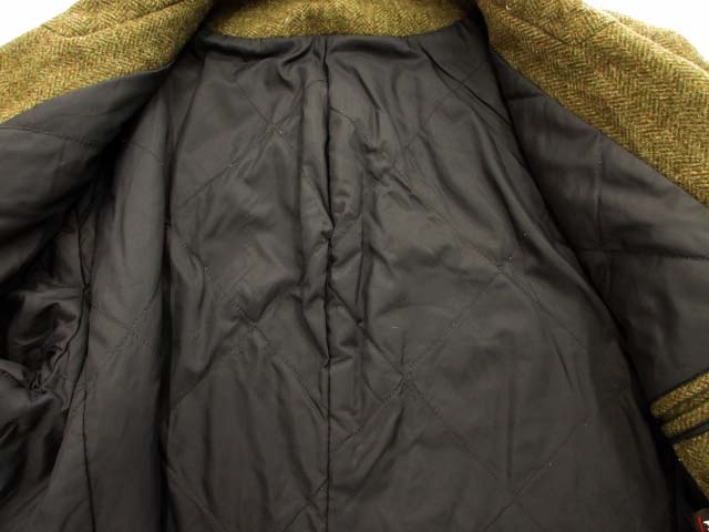 【中古】エルエルビーン L.L.BEAN テーラードジャケット プリマロフト ヘリンボーン ウール チンストラップ 38