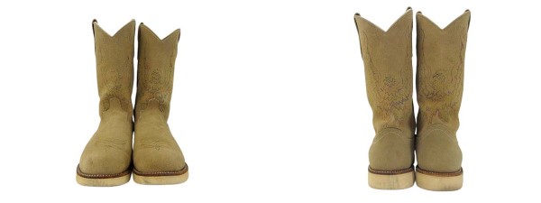 【中古】FINE BOOTS ファインブーツ Friedson Brothers ペコスブーツ スウェード 8 ベージュ レザー シューズ 靴