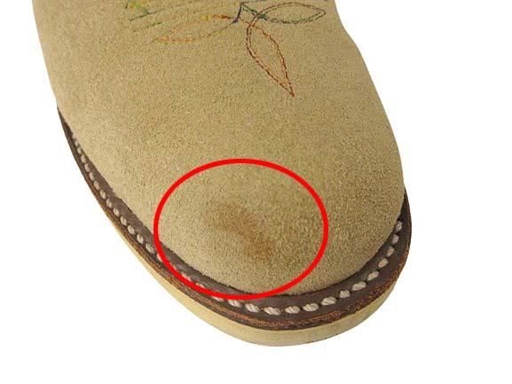 【中古】FINE BOOTS ファインブーツ Friedson Brothers ペコスブーツ スウェード 8 ベージュ レザー シューズ 靴