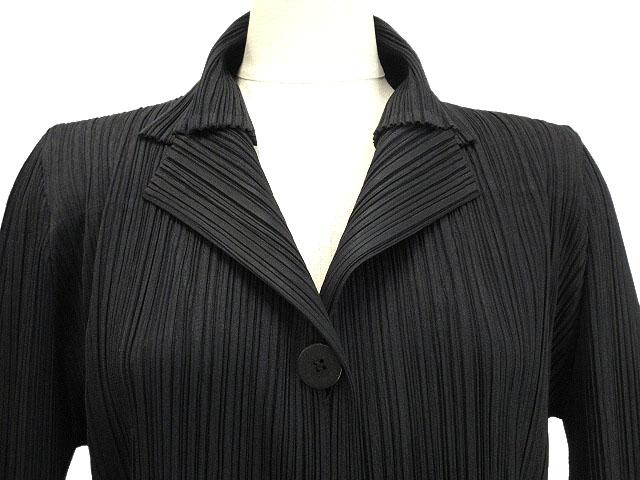 プリーツプリーズ ブラック プリーツプリーズ イッセイミヤケ 黒 長袖