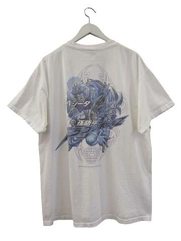 【中古】00s ドラゴンボールZ DRAGON BALLＺ Tシャツ USA企画 01年 孫悟空 ベジータ 両面プリント アニメ 白 XL