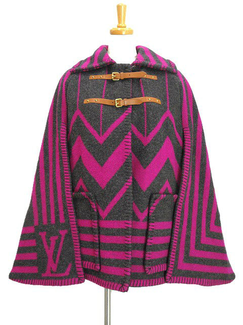 中古】ルイヴィトン LOUIS VUITTON ウール カシミヤ ケープ コート