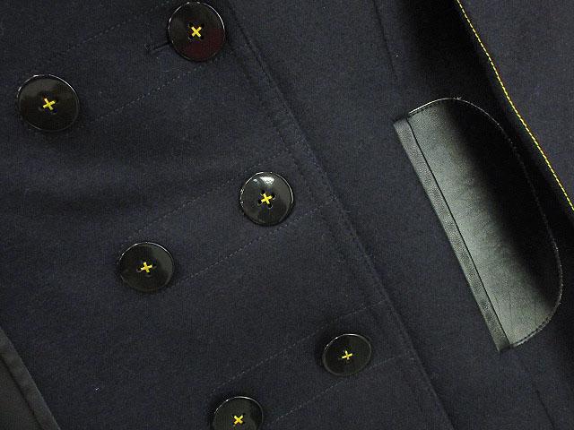 中古】ルイヴィトン LOUIS VUITTON ウール コート ファー付き レザー