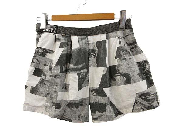 【中古】ヴィンテージ VINTAGE ジミーズ JIMMY'Z ショートパンツ ベルクロ USA製 ズームアイ モノクロ ショーツ