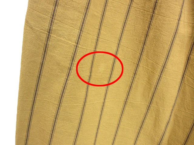 【中古】フランクリーダー FRANK LEDER STRIPE COTTON TROUSERS ストライプコットン パンツ XS イエロー ボトムス 中古】フランクリーダー FRANK LEDER STRIPE COTTON TROUSERS