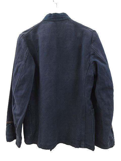 【中古】ヴィンテージ フランス アンティーク ファイヤーマン ジャケット インディゴ フレンチワーク カバーオール 中古】ヴィンテージ フランス アンティーク ファイヤーマン ジャケット