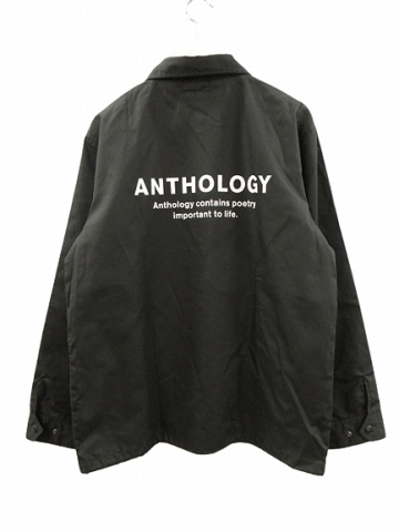 【中古】アンソロジー ANTHOLOGY  25SS コーチジャケット バックプリント ブラック 黒 L メンズ