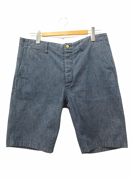 【中古】ビズビム VISVIM インディゴ チノショーツ Chino Shorts One Wash ショートパンツ ブルー 4 メンズ