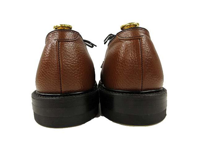 【中古】ヴィンテージ VINTAGE 70s 80s ハノーバー Hanover プレーントゥ ドレスシューズ レザー USA製 茶 9.5_4