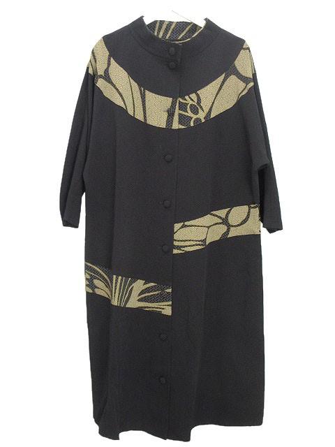 詩仙堂 ヒトシタムラ☆ちりめん 和柄 コート ロング カーディガンリバーシブル 詩仙堂 ヒトシタムラ☆ちりめん 和柄 コート ロング