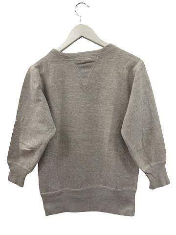 【中古】ヴィンテージ VINTAGE 40s 50s B.V.D. 両V はめ込み ガゼット スウェット 36 無地 霜降りグレー トレーナー_1