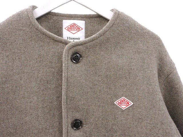 ダントン DANTON ウールモッサジャケット ハーフコート グレー Mサイズ ダントン DANTON ウールモッサジャケット ハーフコート グレー Mサイズ