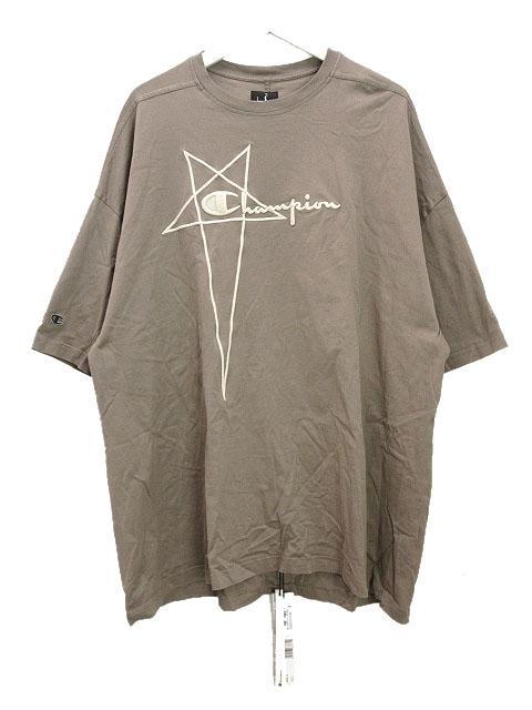 【中古】リックオウエンス Rick Owens チャンピオン Champion 刺繍 オーバーサイズ Tシャツ S DUST  T