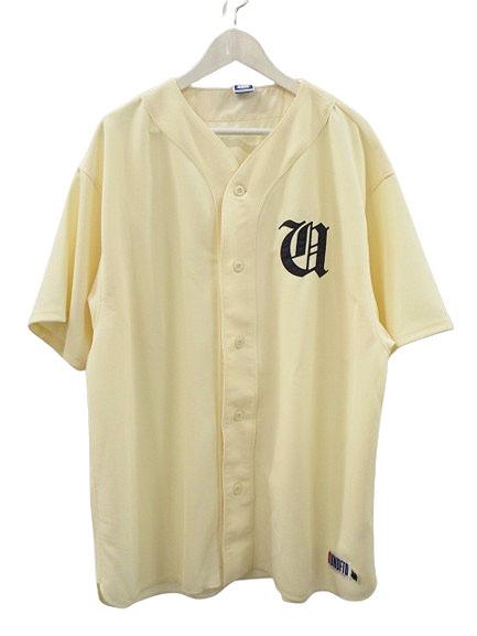 【中古】アンディフィーテッド UNDEFEATED O.E. S/S BASEBALL JERSEY ベースボール ジャージ XL アイボリー 半袖