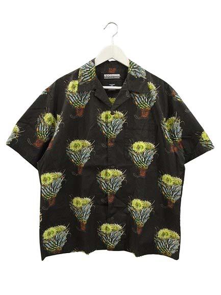 【中古】ネイバーフッド NEIGHBORHOOD SRL.KOUZAN/C-SHIRT.SS SPECIMEN RESEARCH LABORATORY ボタンシャツ L 黒