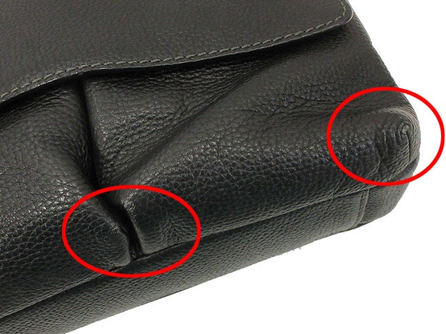 【中古】エステーデュポン S.T.DUPONT レザー フラップ ショルダー バッグ メッセンジャー 黒 牛革 かばん 鞄