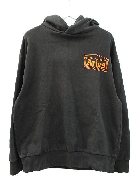 【中古】アリーズ Aries Zine Hoodie プルオーバー パーカー フーディ M ブラック 黒 スウェット トップス メンズ