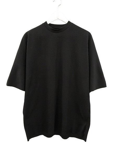 【中古】タロウホリウチ 24SS th products Pleats KnittedTee Salt Lake Rib black プリーツニットTシャツ 2 黒