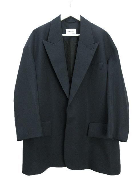 【中古】ザ リラクス THE RERACS SINGLE PEAKED LAPEL JACOAT ジャコート ジャケット コート F ウール ネイビー 紺