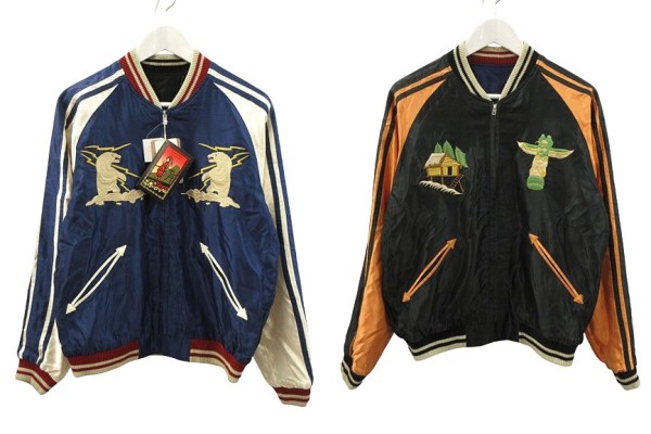 【中古】未使用品 TOYO 東洋 25AW ALASKAN EAGLE×DOG SLED アセテート 刺繍 スカジャン TT15790-128 ネイビー M