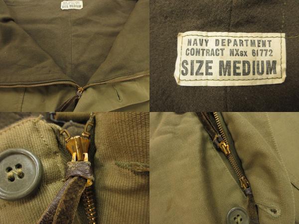 【中古】ヴィンテージ VINTAGE 40s US NAVY 米軍実物 N-1 デッキパンツ sizeM USN ミリタリー オーバーオール_2