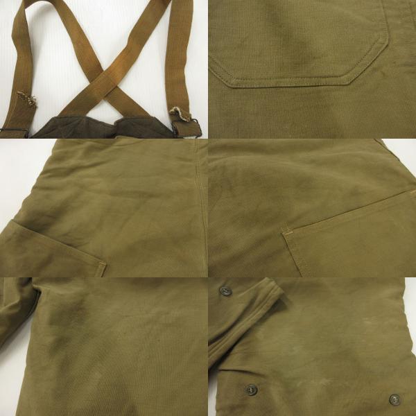 【中古】ヴィンテージ VINTAGE 40s US NAVY 米軍実物 N-1 デッキパンツ sizeM USN ミリタリー オーバーオール_4